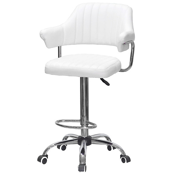 Барний стілець Onder Mebli JEFF BAR CH-Office Білий Екошкіра-1