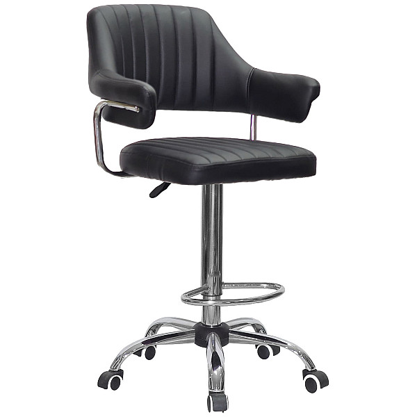 Барний стілець Onder Mebli JEFF BAR CH-Office Чорний Екошкіра-0