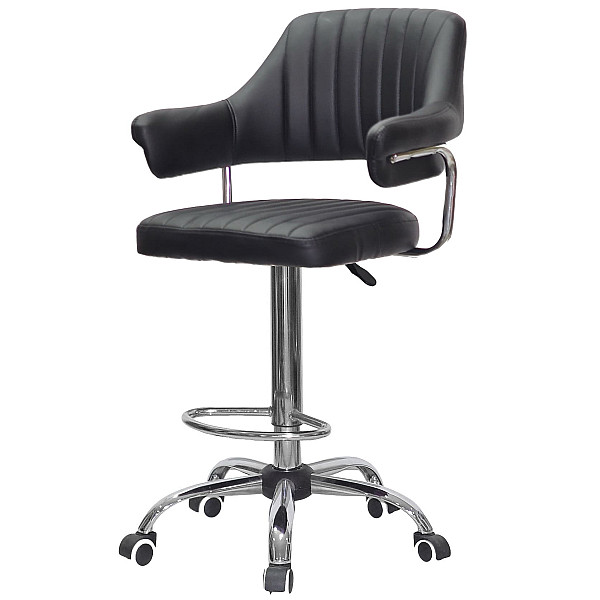 Барний стілець Onder Mebli JEFF BAR CH-Office Чорний Екошкіра-1