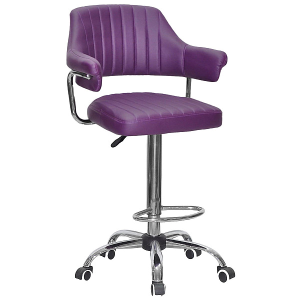 Барный стул Onder Mebli JEFF BAR CH-Office Фиолетовый 1031 Экокожа-0