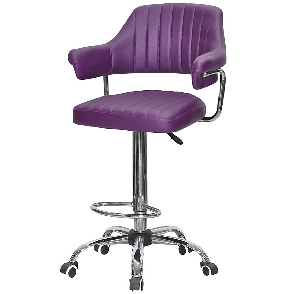 Барный стул Onder Mebli JEFF BAR CH-Office Фиолетовый 1031 Экокожа-1