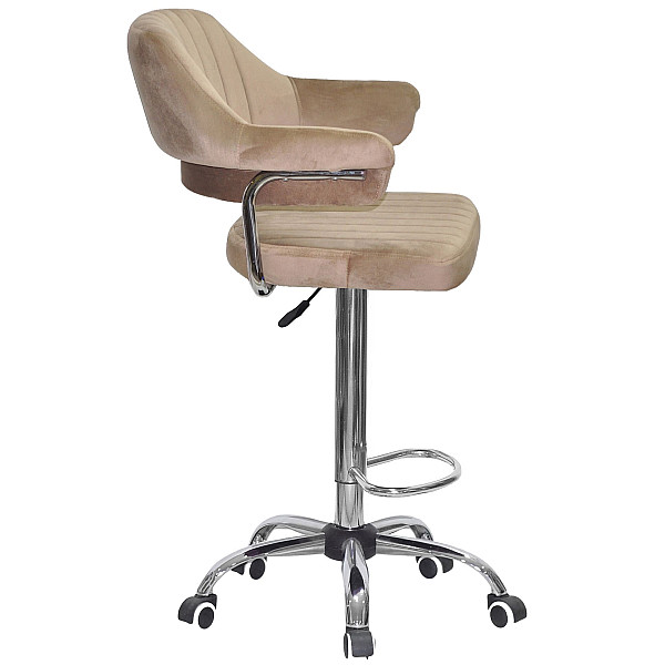 Барний стілець Onder Mebli JEFF BAR CH-Office Кавовий B-1042 Оксамит-1