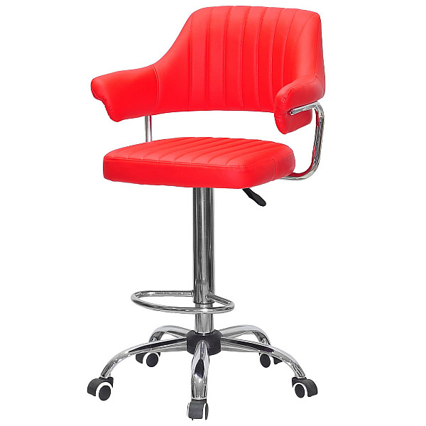Барный стул Onder Mebli JEFF BAR CH-Office Красный 1007 Экокожа-1