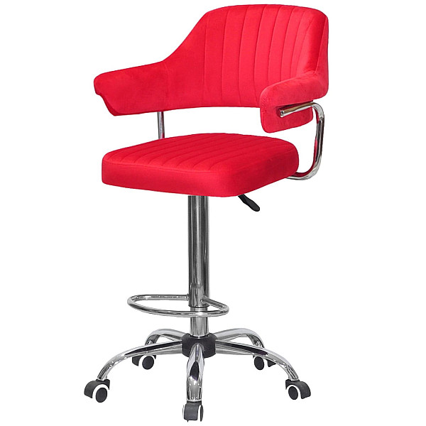 Барный стул Onder Mebli JEFF BAR CH-Office Красный B-1016 Бархат-1