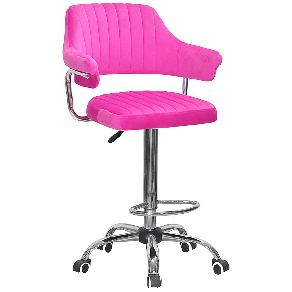 Барний стілець Onder Mebli JEFF BAR CH-Office Малина B-1023 Оксамит-0