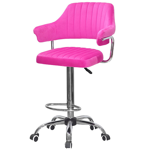 Барний стілець Onder Mebli JEFF BAR CH-Office Малина B-1023 Оксамит-1