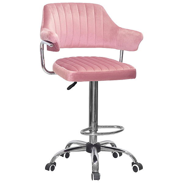 Барний стілець Onder Mebli JEFF BAR CH-Office Пильна Троянда B-1030 Оксамит-0