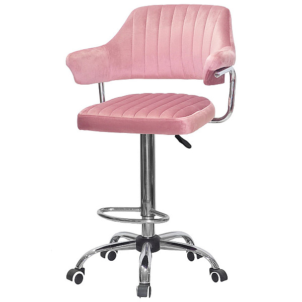 Барний стілець Onder Mebli JEFF BAR CH-Office Пильна Троянда B-1030 Оксамит-1