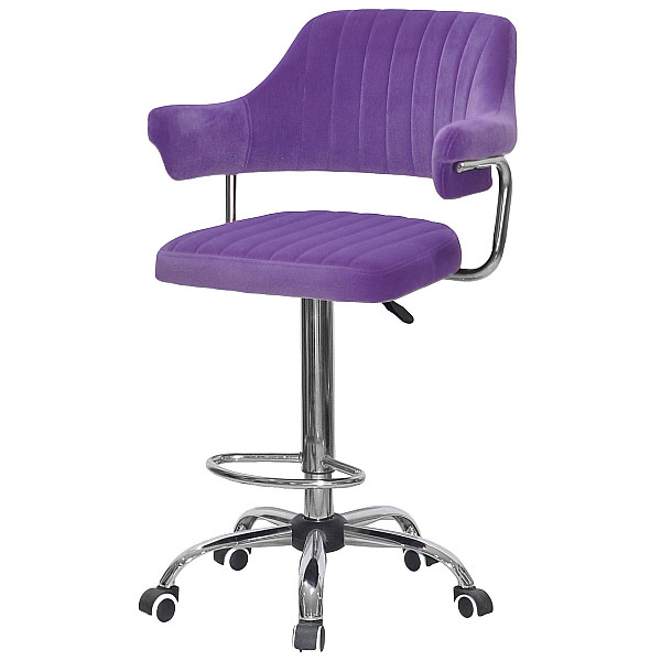 Барный стул Onder Mebli JEFF BAR CH-Office Пурпурный B-1013 Бархат-1