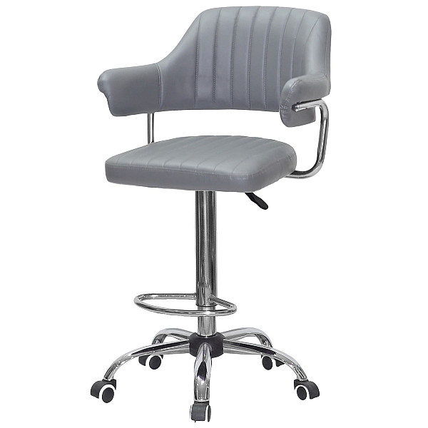 Барный стул Onder Mebli JEFF BAR CH-Office Серый 1001 Экокожа-1