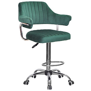 Барний стілець Onder Mebli JEFF BAR CH-Office Зелений B-1036 Оксамит