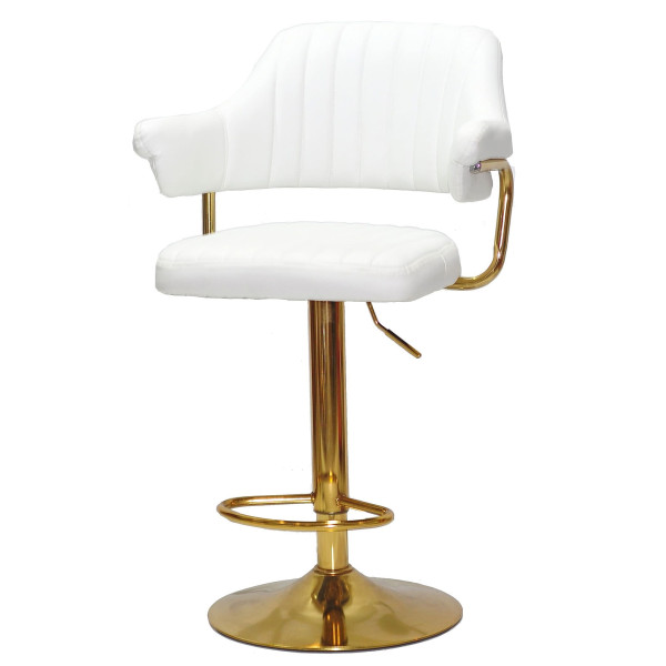 Барний стілець Onder Mebli JEFF BAR GD-BASE Білий Екошкіра-1
