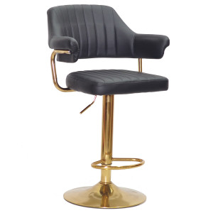 Барний стілець Onder Mebli JEFF BAR GD-BASE Чорний Екошкіра