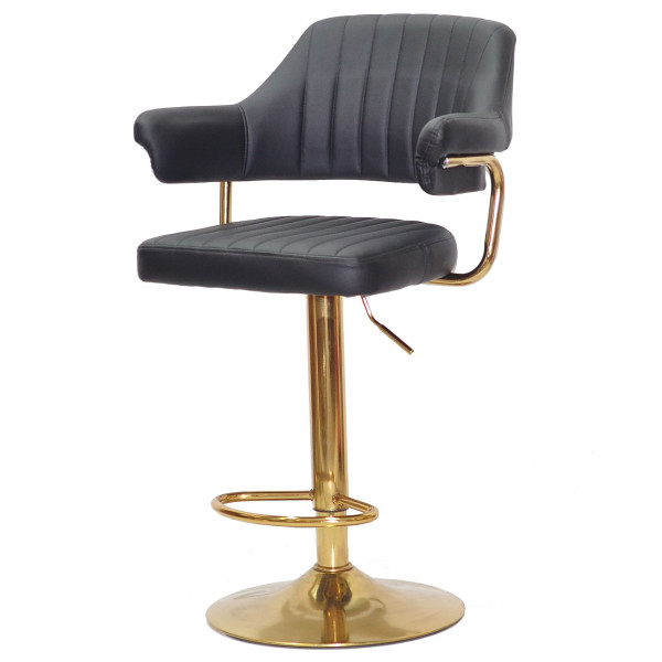 Барний стілець Onder Mebli JEFF BAR GD-BASE Чорний Екошкіра-1