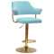 Барний стілець Onder Mebli JEFF BAR GD-BASE Блакитний B-1019 Оксамит-0-thumb