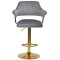 Барный стул Onder Mebli JEFF BAR GD-BASE Серый B-1034 Бархат-2-thumb