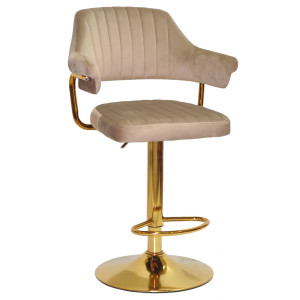 Барний стілець Onder Mebli JEFF BAR GD-BASE Кавовий B-1042 Оксамит