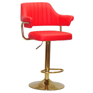 Барный стул Onder Mebli JEFF BAR GD-BASE Красный 1007 Экокожа