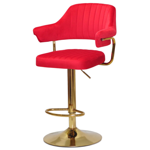 Барний стілець Onder Mebli JEFF BAR GD-BASE Червоний B-1016 Оксамит-1