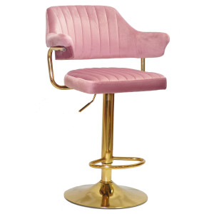 Барний стілець Onder Mebli JEFF BAR GD-BASE Пильна Троянда B-1030 Оксамит