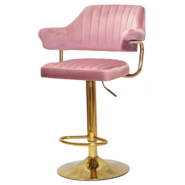Барний стілець Onder Mebli JEFF BAR GD-BASE Пильна Троянда B-1030 Оксамит-1
