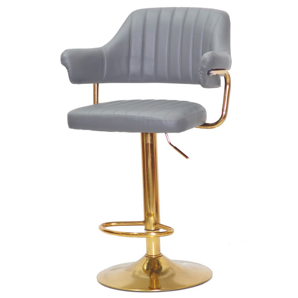 Барний стілець Onder Mebli JEFF BAR GD-BASE Сірий 1001 Екошкіра-1