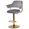 Барний стілець Onder Mebli JEFF BAR GD-BASE Сірий B-1034 Оксамит-1-thumb