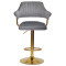 Барний стілець Onder Mebli JEFF BAR GD-BASE Сірий B-1034 Оксамит-2-thumb