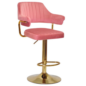 Барний стілець Onder Mebli JEFF BAR GD-BASE Теракотовий B-1018 Оксамит