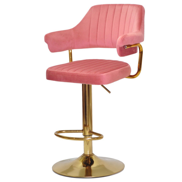 Барний стілець Onder Mebli JEFF BAR GD-BASE Теракотовий B-1018 Оксамит-1