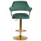 Барний стілець Onder Mebli JEFF BAR GD-BASE Зелений B-1036 Оксамит-1-thumb