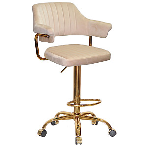 Барный стул Onder Mebli JEFF BAR GD-Office Бежевый B-1032 Бархат