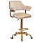 Барний стілець Onder Mebli JEFF BAR GD-Office Бежевий B-1032 Оксамит-0-thumb