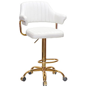 Барний стілець Onder Mebli JEFF BAR GD-Office Білий Екошкіра