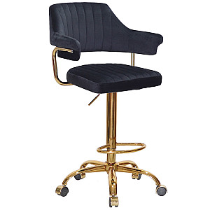 Барный стул Onder Mebli JEFF BAR GD-Office Черный B-1011 Бархат