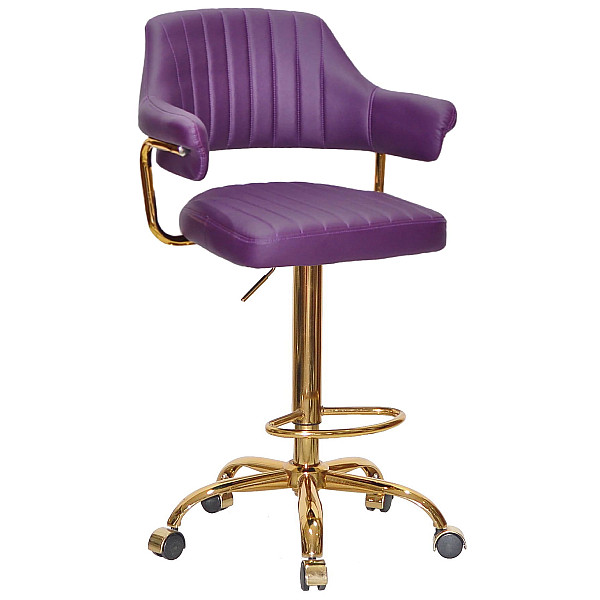 Барный стул Onder Mebli JEFF BAR GD-Office Фиолетовый Экокожа-0
