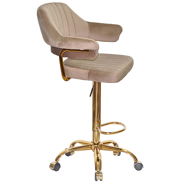 Барний стілець Onder Mebli JEFF BAR GD-Office Кавовий B-1042 Оксамит-1