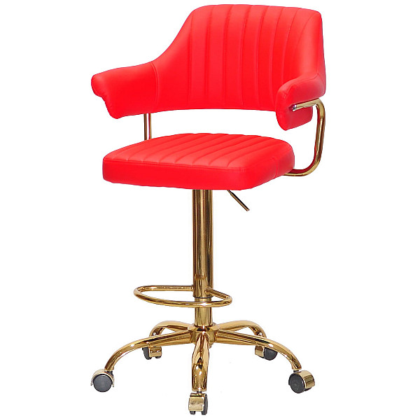 Барный стул Onder Mebli JEFF BAR GD-Office Красный 1007 Экокожа-1