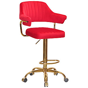 Барний стілець Onder Mebli JEFF BAR GD-Office Червоний B-1016 Оксамит