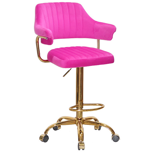 Барний стілець Onder Mebli JEFF BAR GD-Office Малина B-1023 Оксамит-0