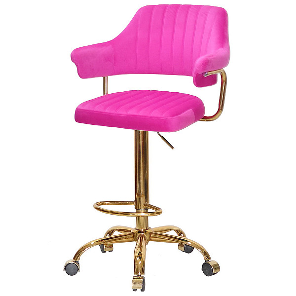 Барний стілець Onder Mebli JEFF BAR GD-Office Малина B-1023 Оксамит-1