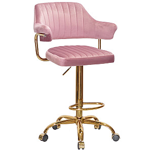 Барний стілець Onder Mebli JEFF BAR GD-Office Пильна Троянда B-1030 Оксамит