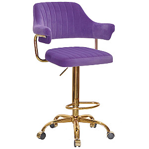 Барный стул Onder Mebli JEFF BAR GD-Office Пурпурный B-1013 Бархат