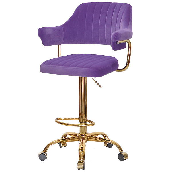 Барний стілець Onder Mebli JEFF BAR GD-Office Пурпуровий B-1013 Оксамит-1