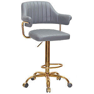 Барный стул Onder Mebli JEFF BAR GD-Office Серый 1001 Экокожа