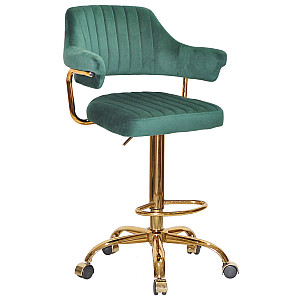 Барный стул Onder Mebli JEFF BAR GD-Office Зеленый B-1036 Бархат