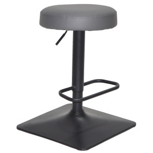 Барный стул Onder Mebli KEY BAR 4-BK-BASE Серый 1001 Экокожа