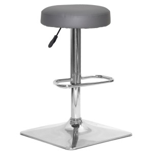 Барный стул Onder Mebli KEY BAR 4-CH-BASE Серый 1001 Экокожа