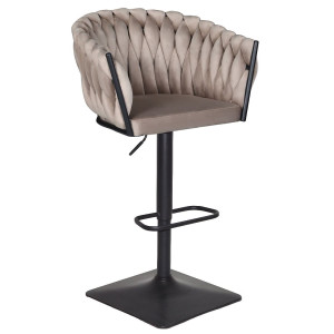 Барний стілець Onder Mebli Lola BAR 4-BK-BASE Кава UC-912 Оксамит