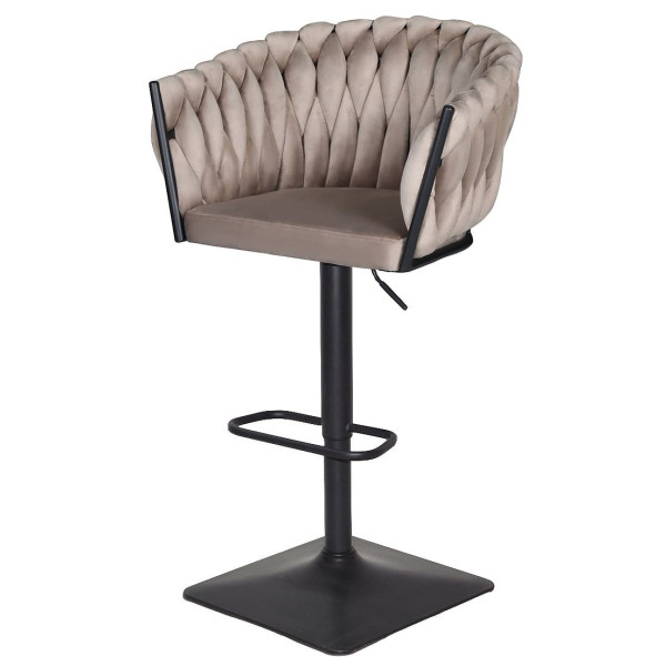 Барний стілець Onder Mebli Lola BAR 4-BK-BASE Кава UC-912 Оксамит-1